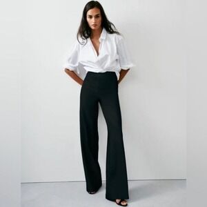 Spanx The Perfect Wide Leg Pants Black Dress Pants Career Trousers S